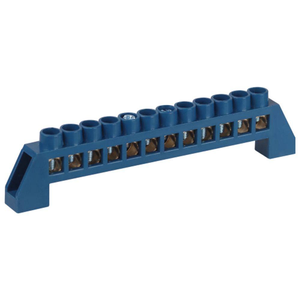 Шина ЭРА NO-224-60 N ноль в изоляторе ШНИ-6х9-12-Д-синий | Шины N, PE, PEN