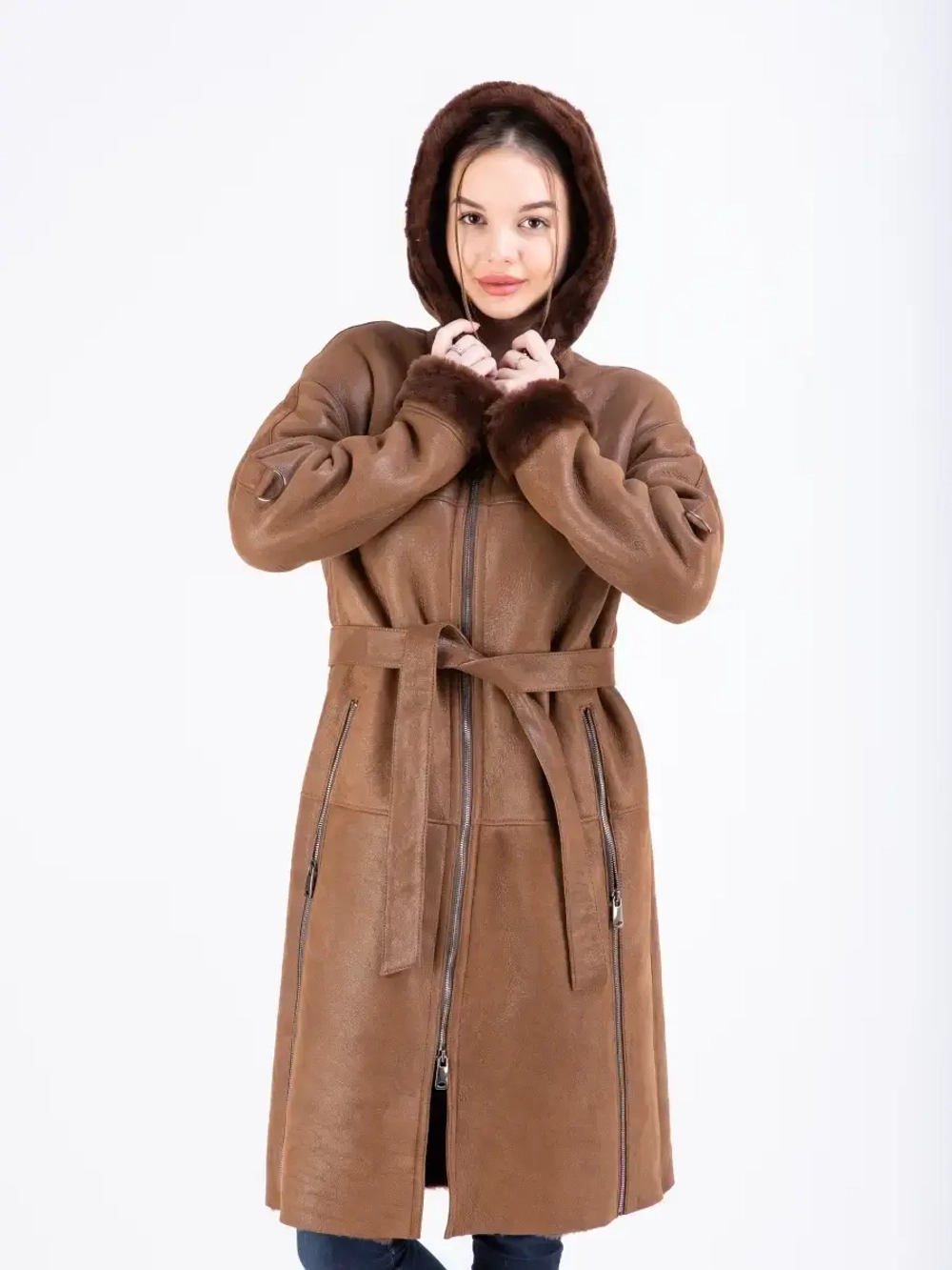 дубленка женская натуральная длинная зима Турция