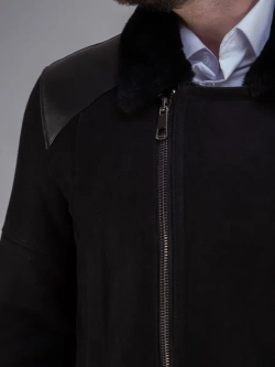 Дубленка мужская натуральная длинная Турция