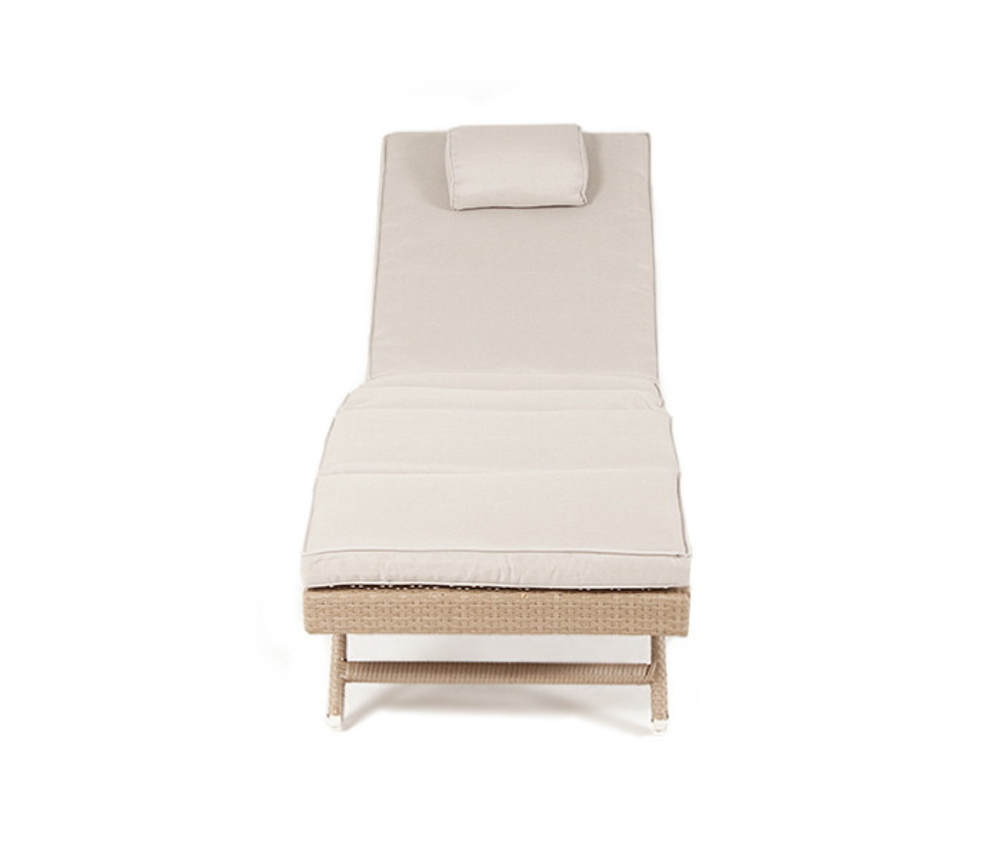 "Лиссабон" шезлонг из искусственного ротанга, цвет соломенный