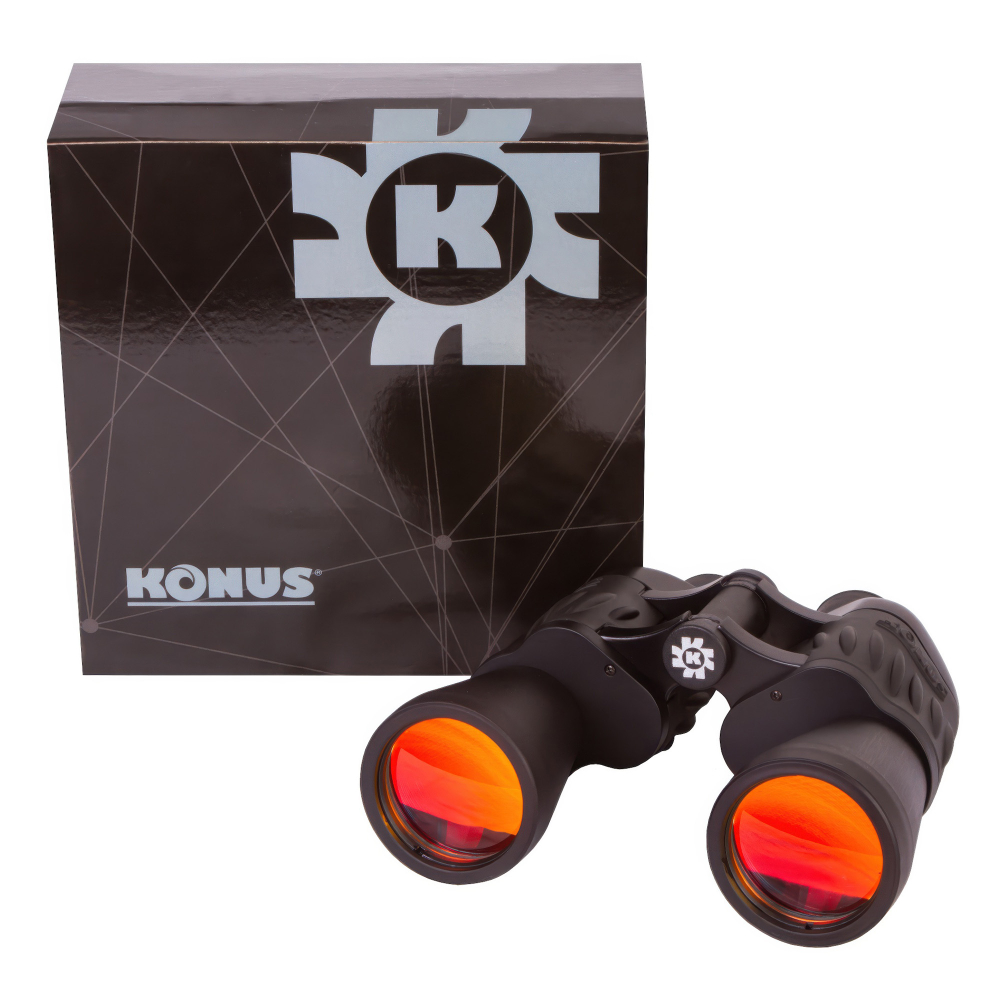 Бинокль Konus Sporty 7x50 — упаковка и бинокль