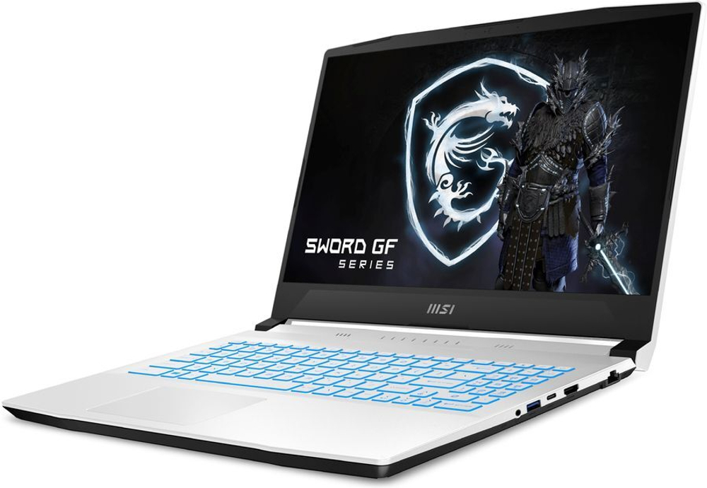 Ноутбук MSI Sword 15 A12UE-487XRU, 15.6", IPS, Intel Core i7 12700H 2.1ГГц, 16ГБ, 512ГБ SSD, NVIDIA GeForce RTX 3060 для ноутбуков - 6144 Мб, Free DOS, 9S7-158333-487, белый