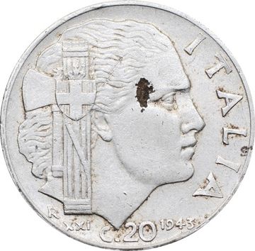 20 чентезимо 1943 Италия