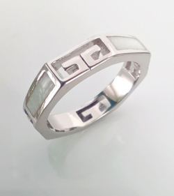 Кольцо Эстерелла, с синтетическим опалом, родированное серебро 925 пробы/Ф