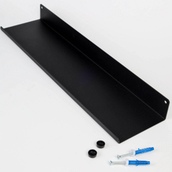 Полка MetaDec Plain настенная прямая, 40х10см черная, металл, 1шт