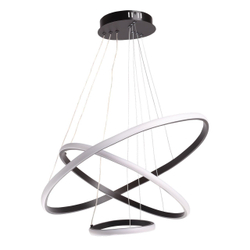 Люстра подвесная светодиодная Lanbos 58098, 70 Вт LED, черная