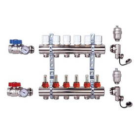 Коллекторная группа для теплого пола Luxor CD 473M - 10 выходов