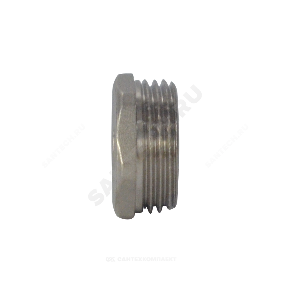 Заглушка латунь никель Ду 40 (1 1/2") НР SantechSystems
