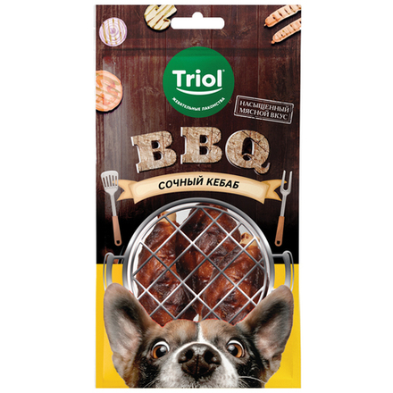 Лакомство для собак "Сочный кебаб" 100г, серия BBQ, Triol