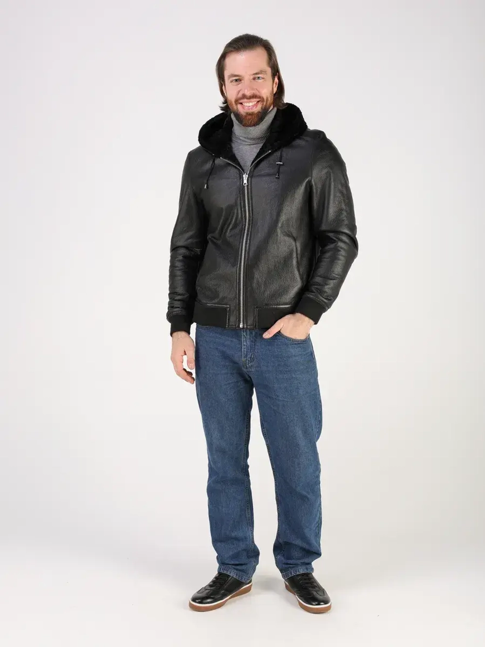 Дубленка натуральная куртка зимняя с капюшоном шуба