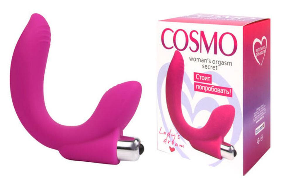 Вибромассажер для клитора и G-точки Cosmo Lady&#39;s Dream (12 см , фуксия) (Цвет: фуксия)
