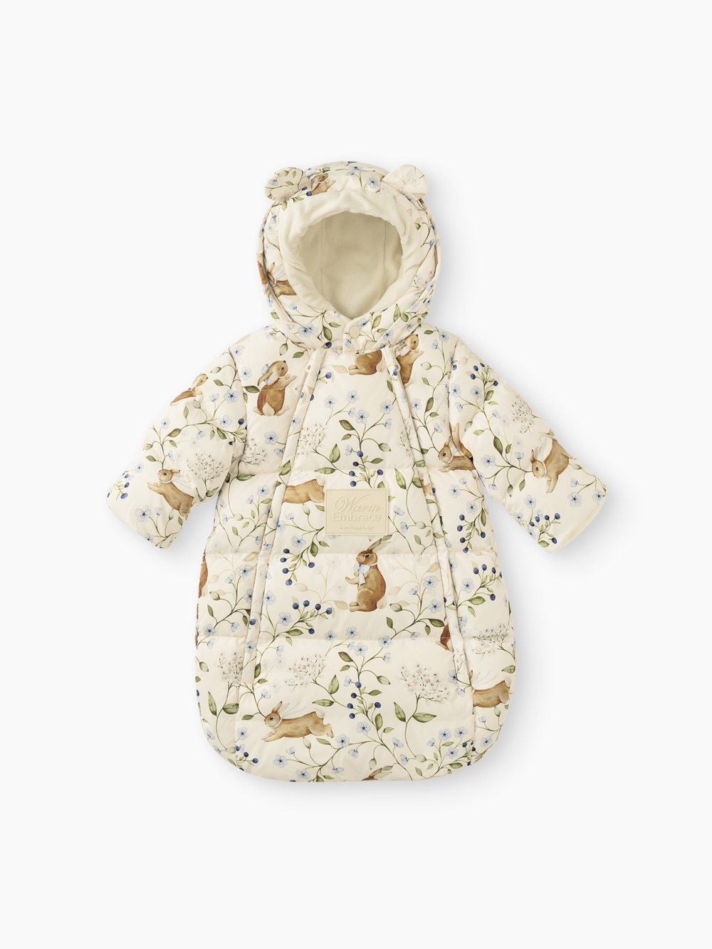 Комбинезон детский, Молочный с зайчиком