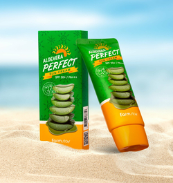Солнцезащитный крем с алое FarmStay Aloevera Perfect Sun Cream SPF50+ PA+++, 70 мл