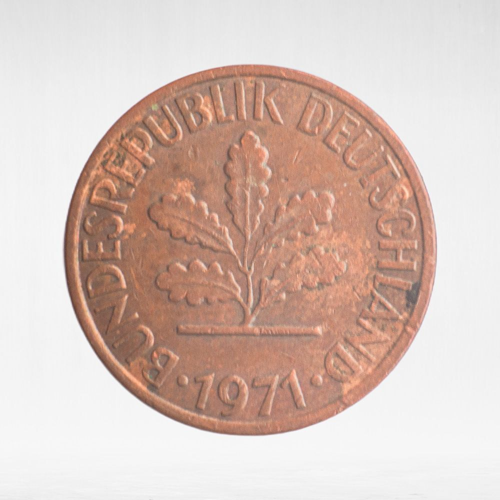 Germany, 1 Pfennig, 1971, (Hamburg Mint - "J"), VF