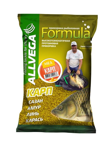 Прикормка ALLVEGA &quot;Formula Carp Honey&quot;, карп-мед 0,9 кг GBF09-CHO