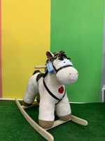 Качалка мягкая Тутси "Конь "Свэн" (бежевый, 10 фраз, музыка), 693-2020