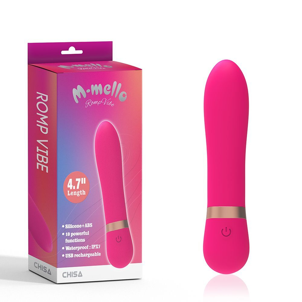 Розовый мни-вибратор Romp Vibe - 11,9 см. (Цвет: розовый)
