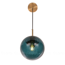 Подвесной светильник Cloyd BRINN-A P1 / Ø20 см - латунь - синий (арт.11422)