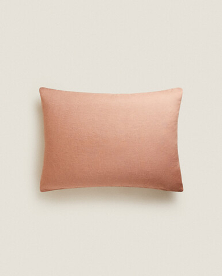 ZARA HOME ОДНОТОННЫЙ ЧЕХОЛ ДЛЯ ДЕКОРАТИВНОЙ ПОДУШКИ, ЯРКО-РОЗОВЫЙ