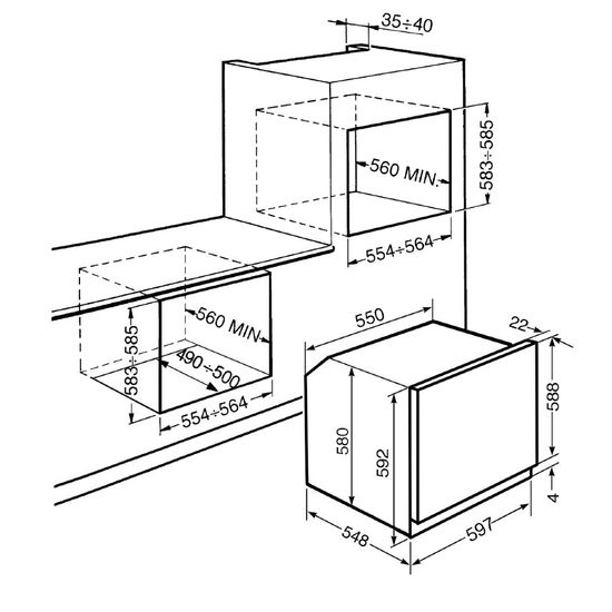 Газовый духовой шкаф Smeg SF 800 GVP
