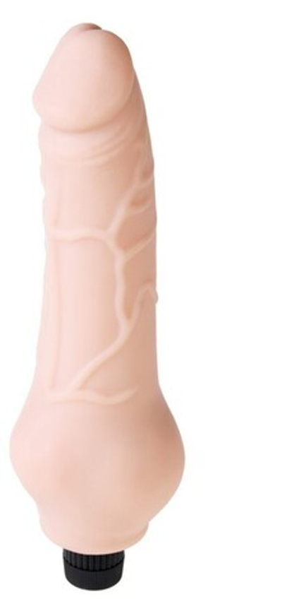 Небольшой вибратор из кибер кожи Stud (17,3 см, телесный) (Цвет: телесный)