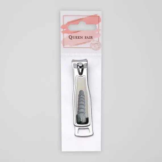 Кусачки-книпсер педикюрные, с пилкой, 7,5 см, рисунок МИКС