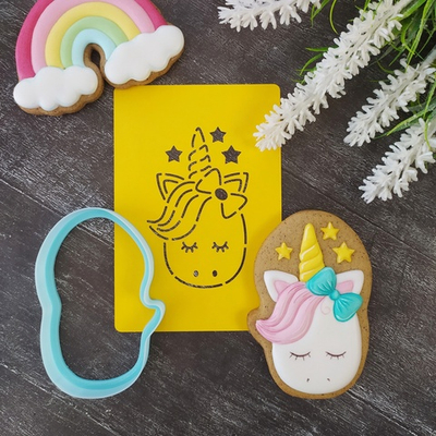 Голова единорога №3 со звездами