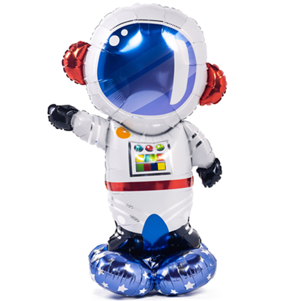 Шар фольга Фигура Декорация Воздух AIR Космонавт 81х124см надутая воздухом
