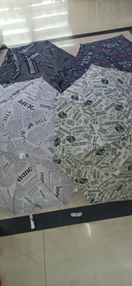 Зонт купол Газета 87 см, д-68 см, 4 цвета микс, с-30171