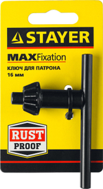 STAYER 16 мм, ключ для патрона дрели (29057-16)