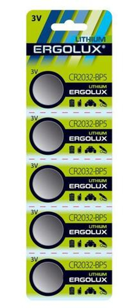 Батарейка Ergolux CR2032-BP5 1 штука