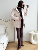 Куртка весенняя удлиненная со съемным капюшоном