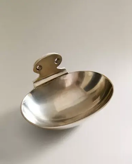 ZARA HOME МЕТАЛЛИЧЕСКАЯ НАСТЕННАЯ МЫЛЬНИЦА ДЛЯ ВАННОЙ КОМНАТЫ, СЕРЕБРО
