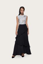 ТОП ИЗ ГОЛУБОЙ ВИСКОЗЫ С ЛЮРЕКСНОЙ НИТЬЮ