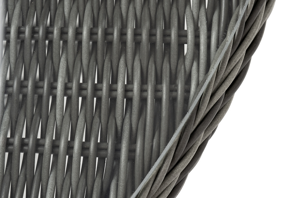 "Эспрессо" плетеный круглый стол, диаметр 118 см, цвет графит