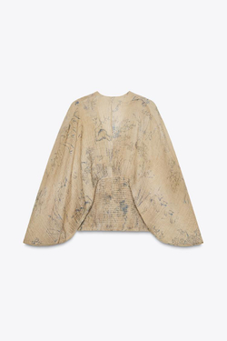 ZARA ТОП С ПРИНТОМ — ZW COLLECTION, РАЗНОЦВЕТНЫЙ