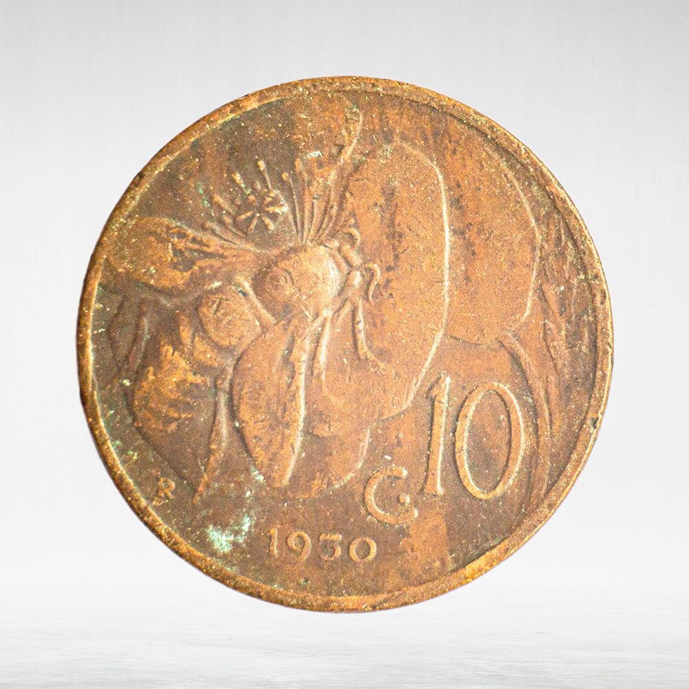 Italy 10 Centesimi 1930 R "Victor Emmanuel III", VF