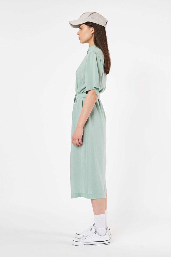 Платье Рубашка FOS Вискоза Зеленое - фото 3