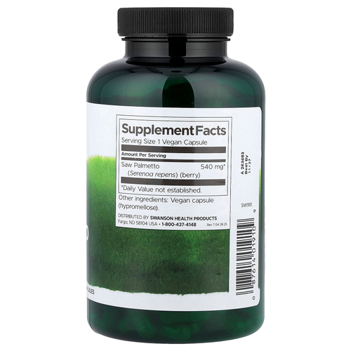 Swanson Vitamins, Full Spectrum Saw Palmetto, 540 мг, 250 капсул