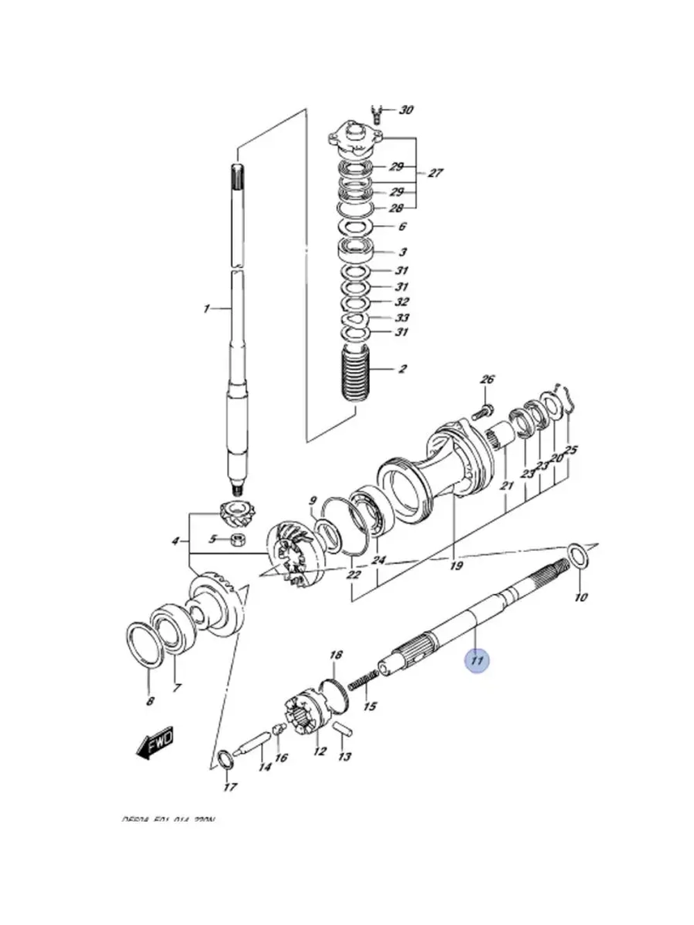 Гребной вал DF40-50-60A