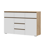 Хелен КМ 05 Комод 6 ящиков и 2 створки Крафт золотой / Белый