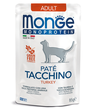 Монж Cat Monoprotein Для взрослых кошек Индейка 85гр.