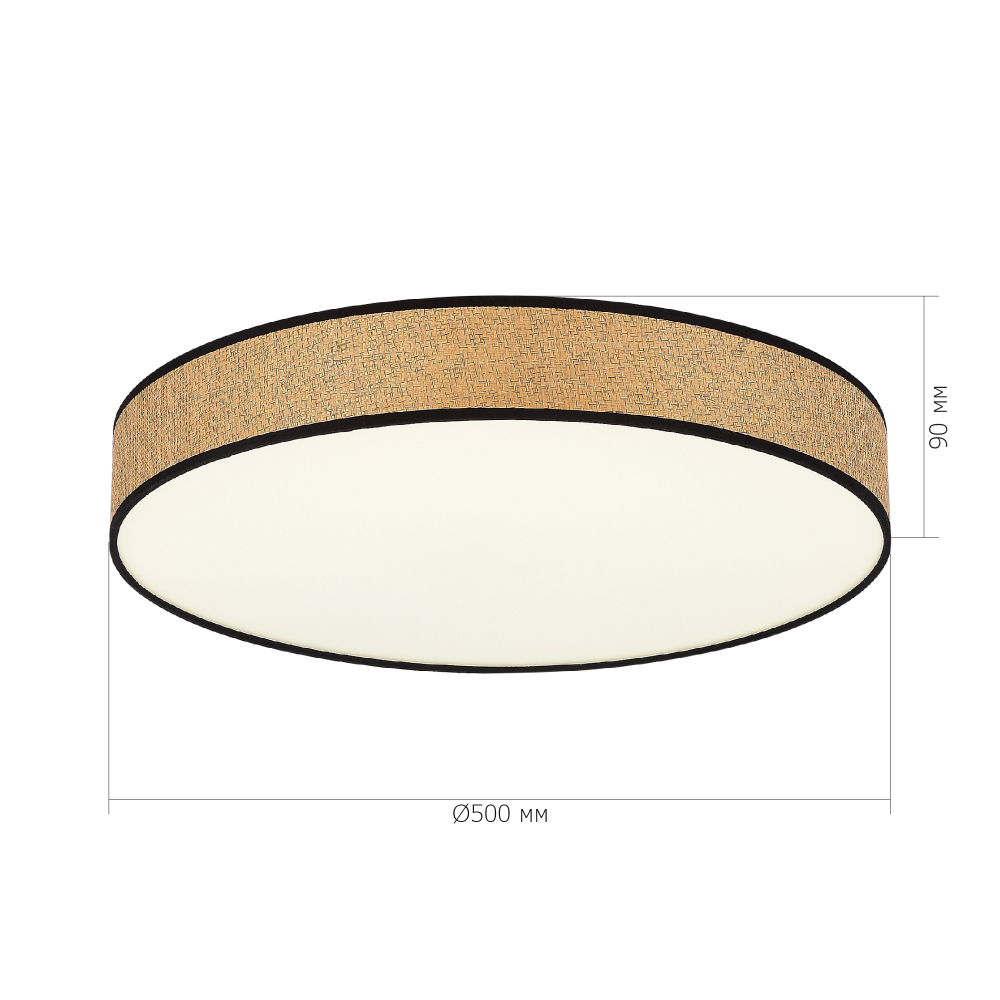 SLE6010-502-60 Светильник потолочный ST-Luce белый/бежевый, черный LED 1*60W 4000K VENTE