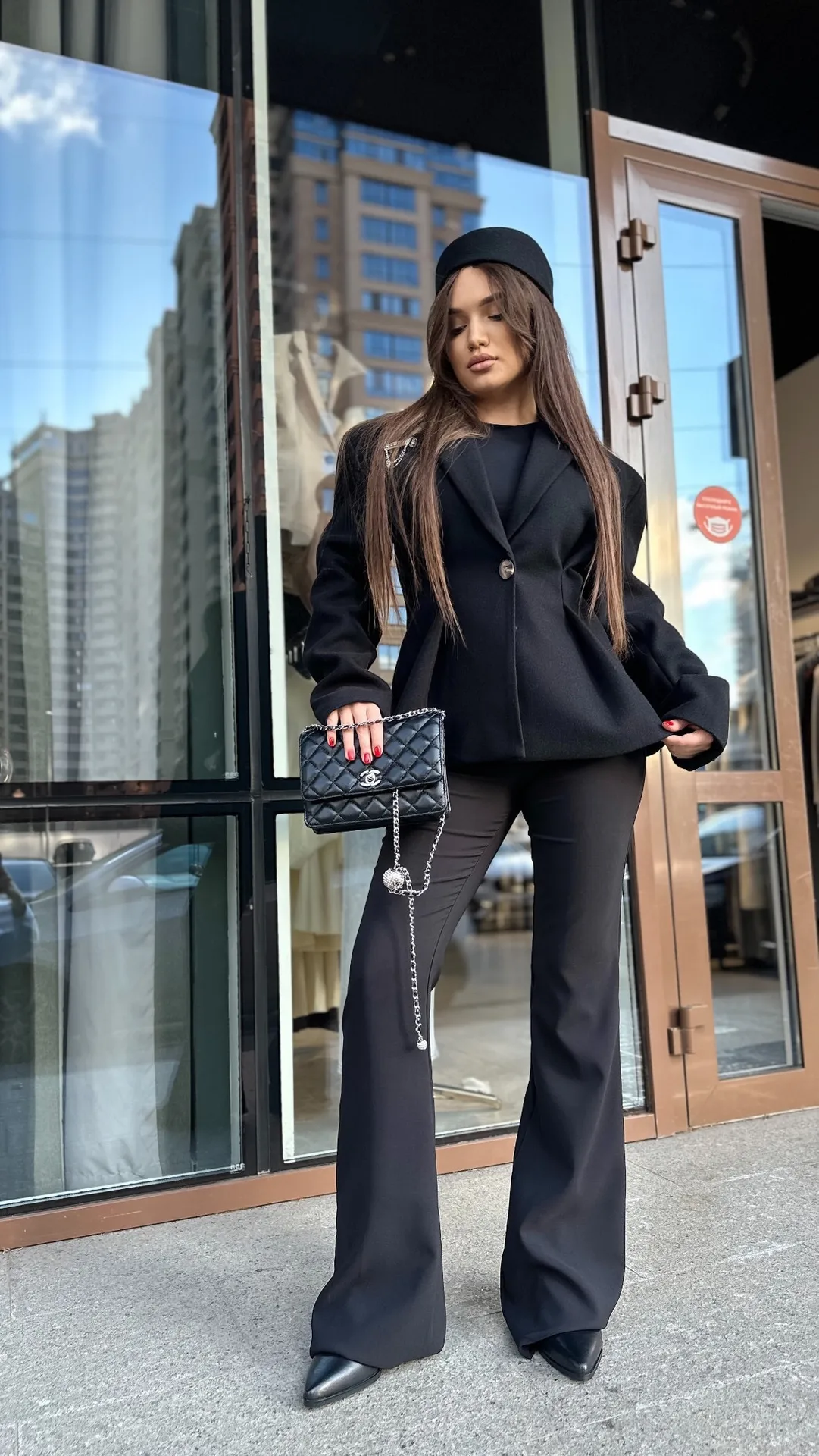 Пальто-пиджак AS`Kins 232 приталенное с беретом в комплекте