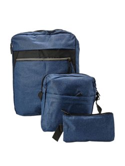 Многофункциональный деловой рюкзак/сумка/кошелек синий