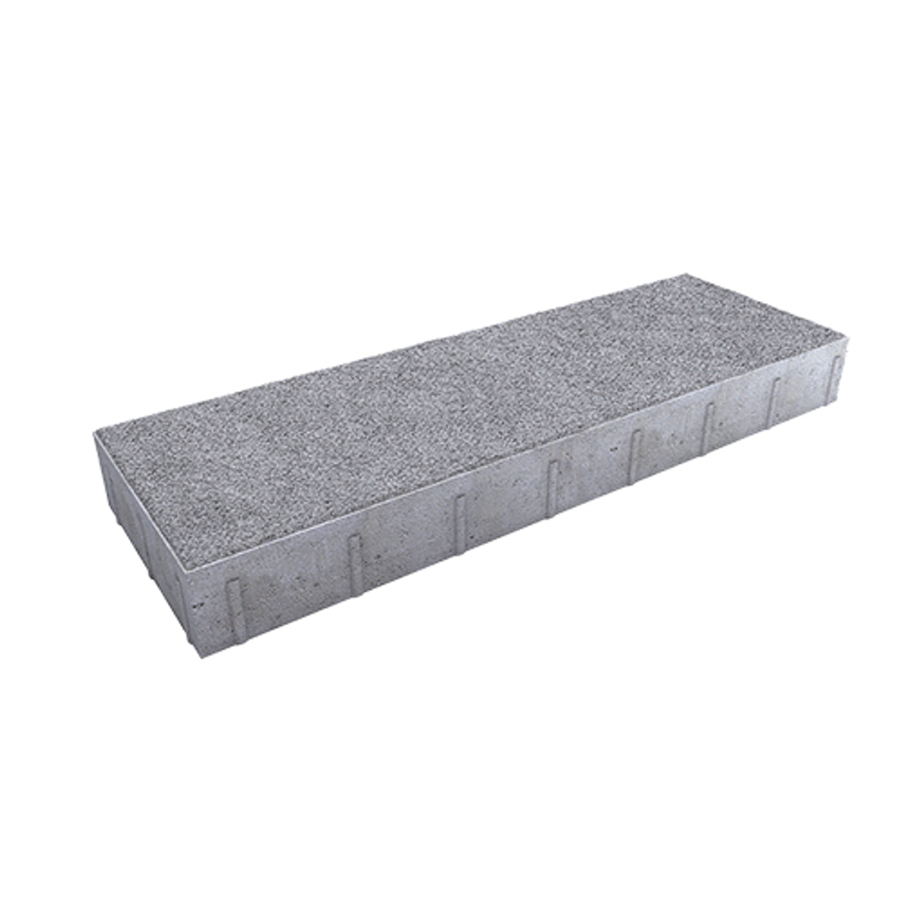 Тротуарная плитка ПРЯМОУГОЛЬНИК 750х250 мм - Гранит Серый