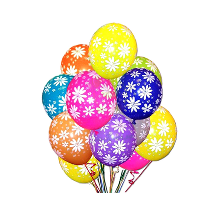 Ассорти из воздушных шаров "Цветы",14 дюймов, 15 шаров с рисунком