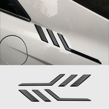 Наклейки на задние крылья Hyundai Elantra 2020-2025 чёрный глянец