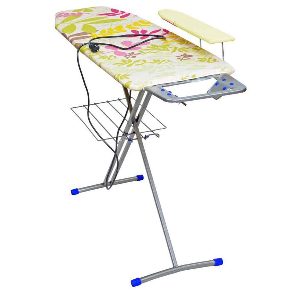 Доска гладильная 122.5х38 см, подст д/ут, рукав, розет, полк д/бел, Nika, Н7, в асс