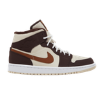 Кроссовки Jordan Air Jordan 1 Mid Se "Cream Dark Chocolate" (Женская размерная сетка)